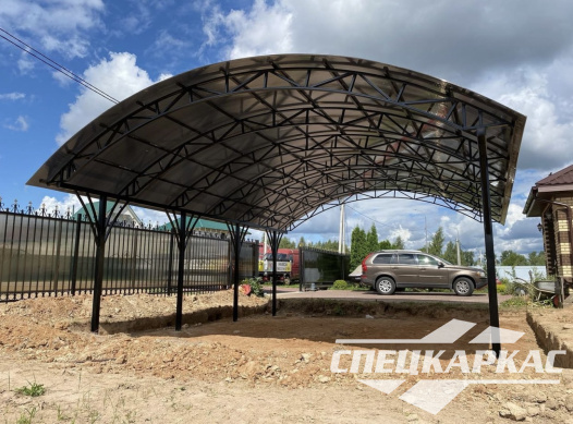 Арочный навес из поликарбоната для автомобилей №10 - фото 1069
