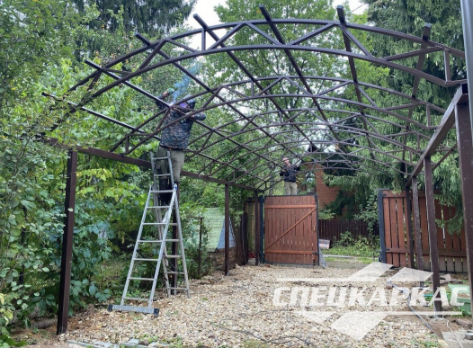 Навес для автомобилей на даче №94 - фото 1894