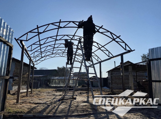 Классический арочный навес для одной машины №40 - фото 1357