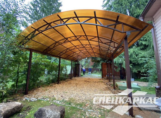 Навес для автомобилей на даче №94 - фото 1896