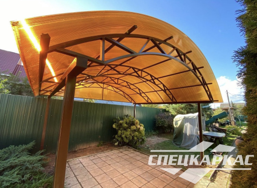 Навес из поликарбоната для дачи №93 - фото 1881